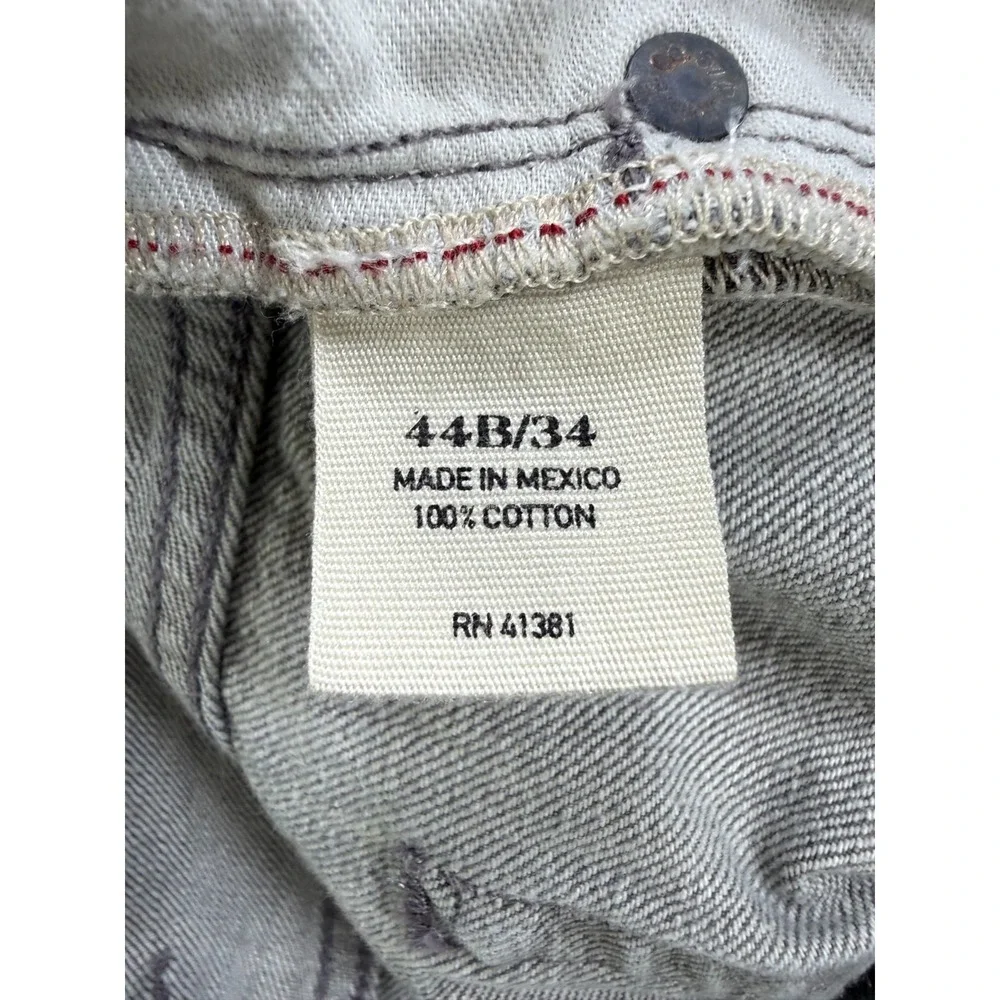 Polo Ralph Lauren Hampton Straight Gray Jeans Mens 44x34 Vintage Y2K Grunge